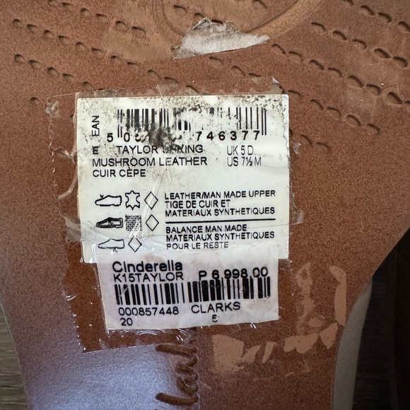 Clark’s Somerset Taylor Cinderella Loafer Tassels Gray/White Leather Womens 7.5M - Picture 14 of 16